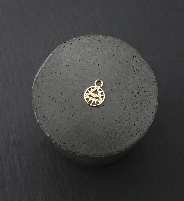 14kt Gold Illuminati Eye Charm - Image 2