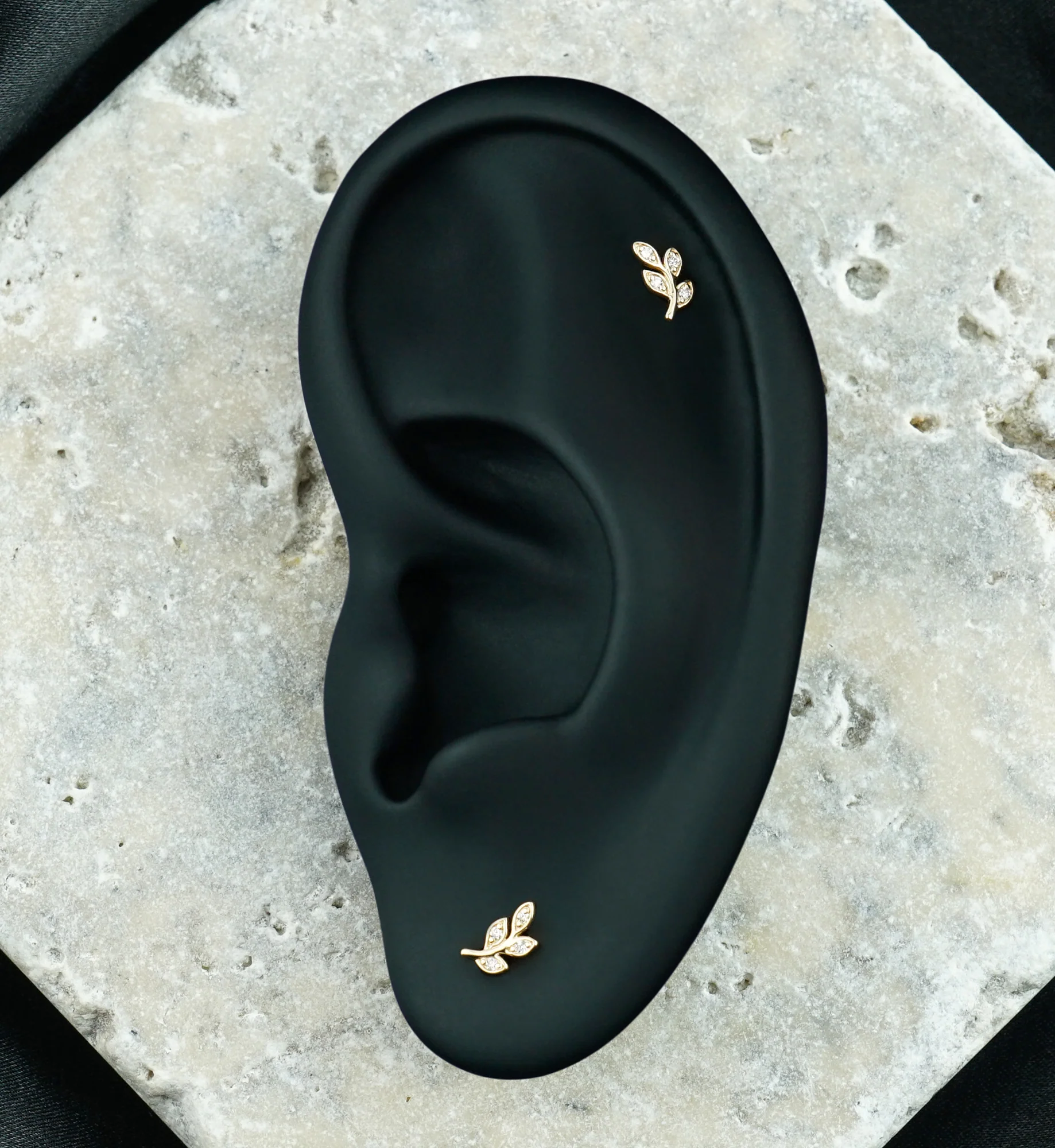 14kt Gold Bough Lab Grown Diamond Threadless Top - Image 2