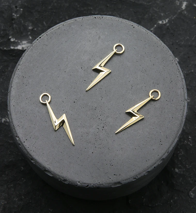 14kt Gold Electric Dangle Charm - Image 2
