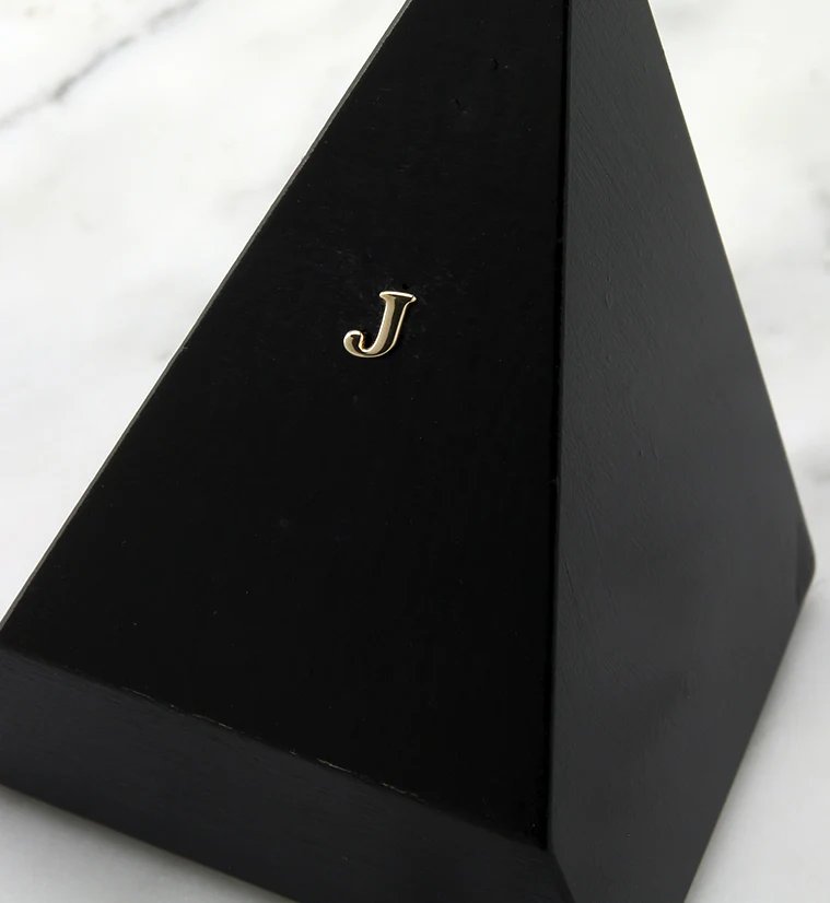 14kt Gold Letter J Threadless Top - Image 2