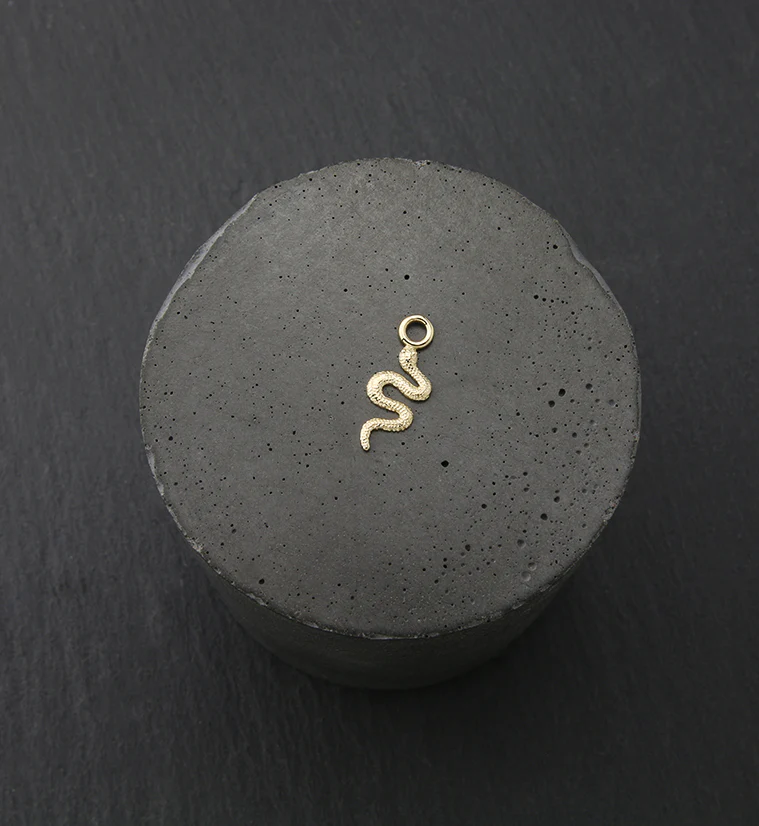 14kt Gold Snake Charm - Image 2