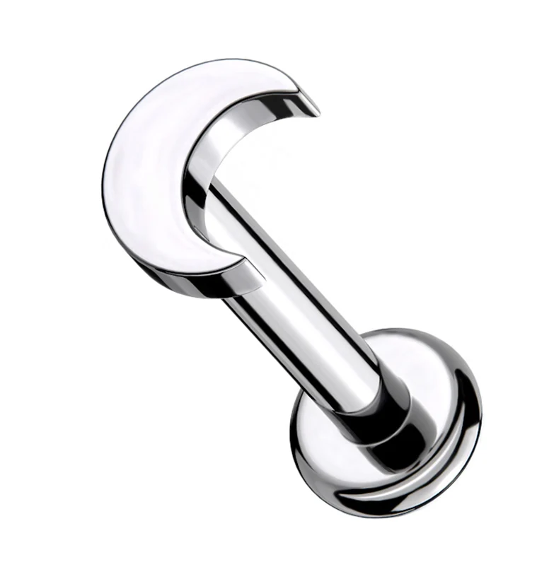 Crescent Moon Titanium Labret