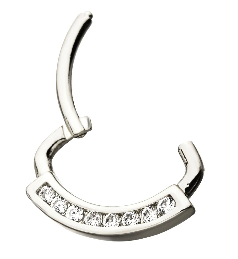 16G Gold PVD Airy Hinged Segment Ring - Image 2