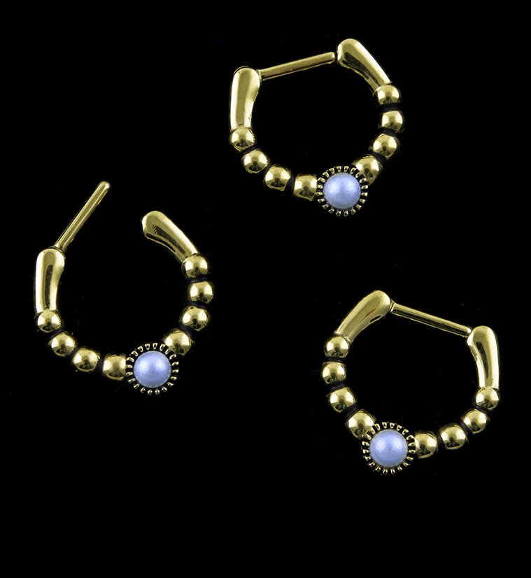 16G Golden Orbed Septum Clicker