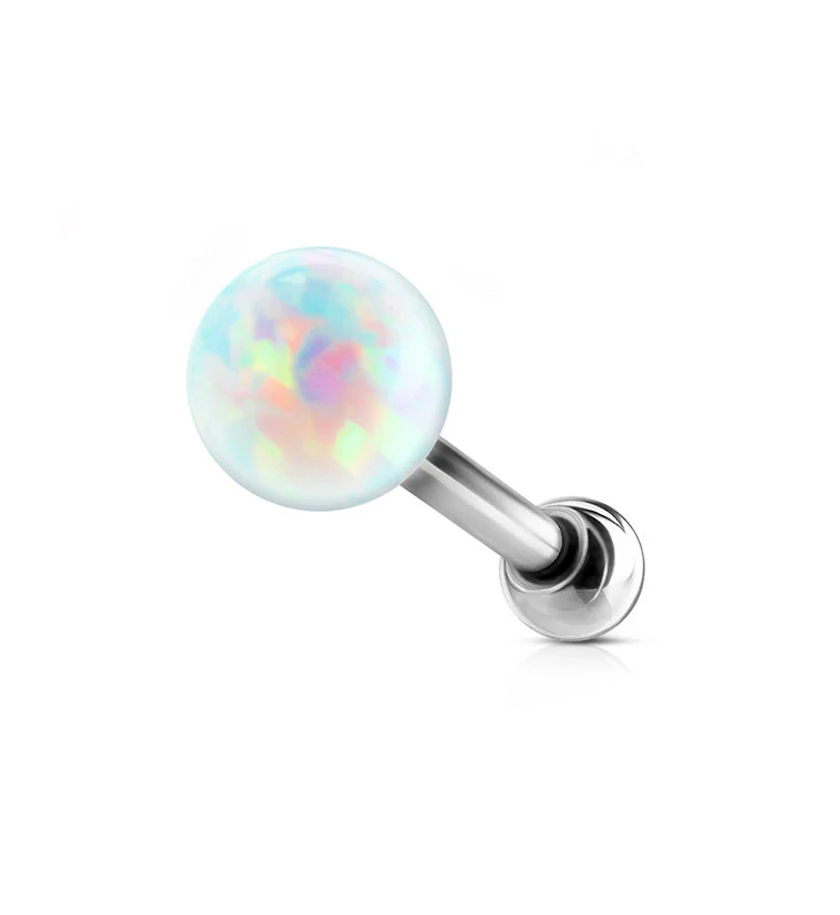 16G Opalite Tragus - Cartilage Barbell