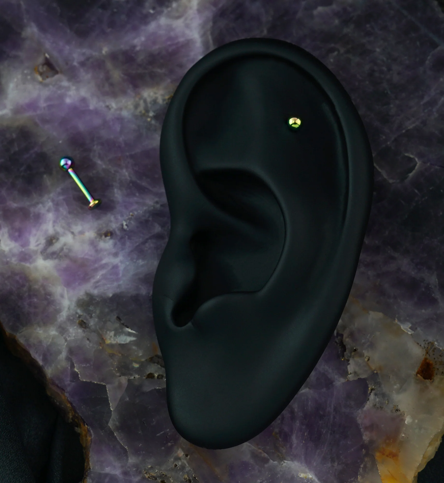 Rainbow PVD Titanium Labret - Image 2