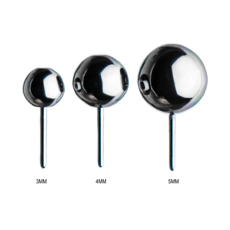 2.5mm Titanium Threadless Ball Top - Image 3