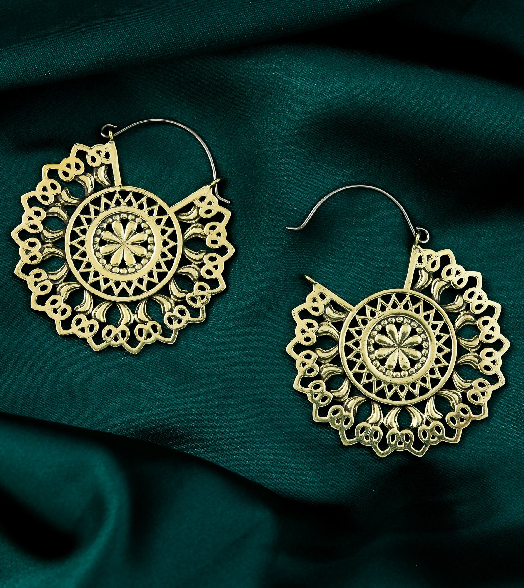 Sol Brass Hangers - Earrings - Image 2