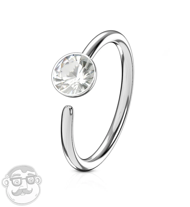 20G Stainless Steel CZ Diamond Seamless Ring - Image 3