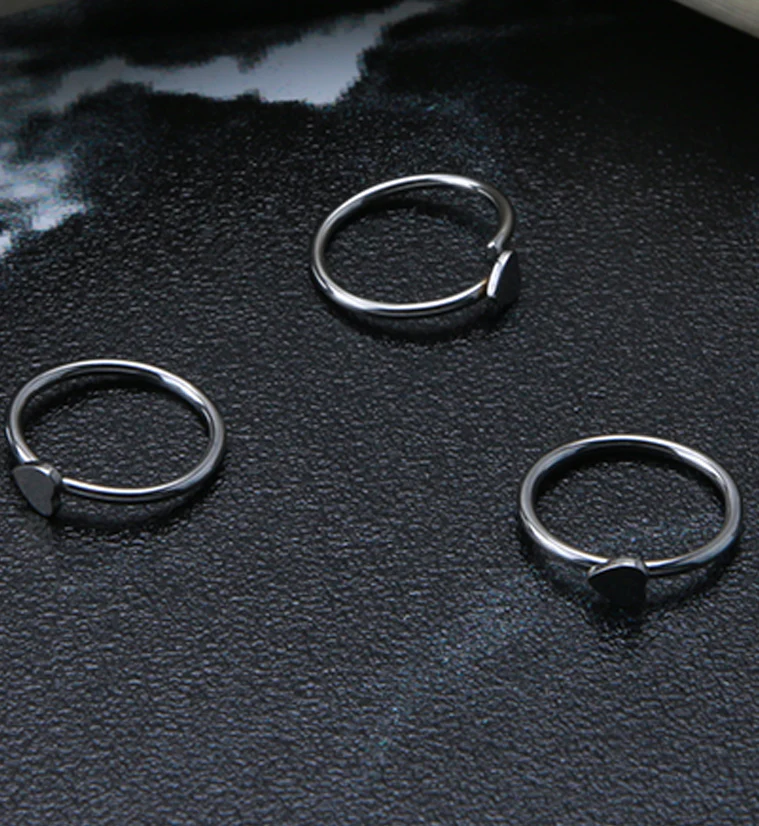20G Stainless Steel Heart Seamless Ring - Image 3