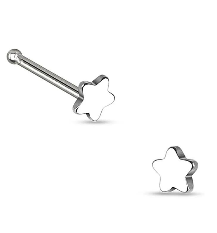 20G Star Top Stainless Steel Nosebone