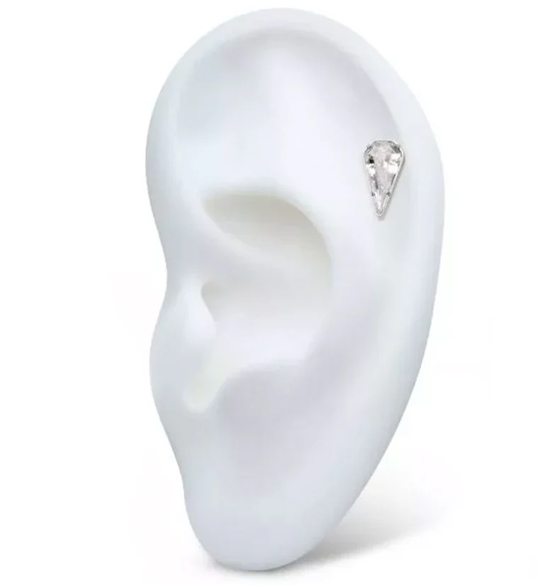Abyss Clear CZ Titanium Threadless Top - Image 3