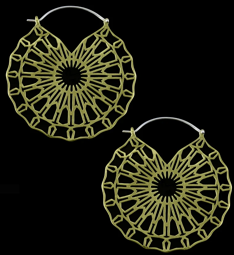 Aerial Brass Earrings - Weights