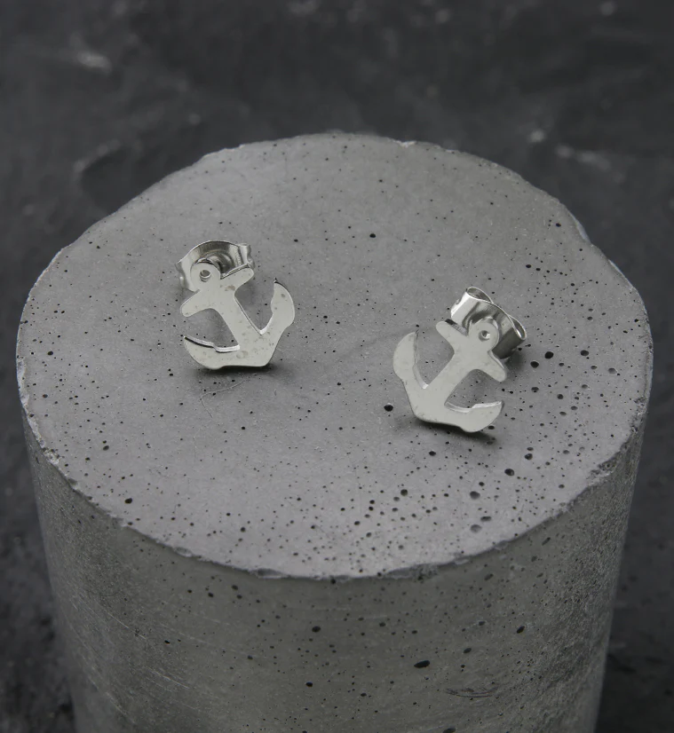 Anchor Stainless Steel Earrings - Image 2