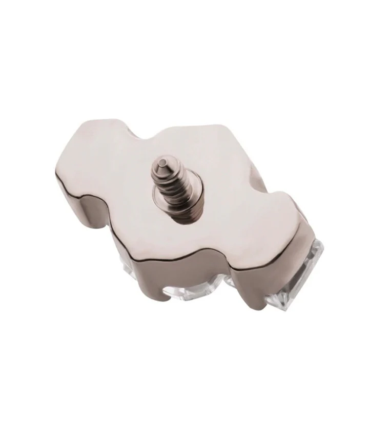 Baronial CZ Internally Threaded Titanium Top - Image 3