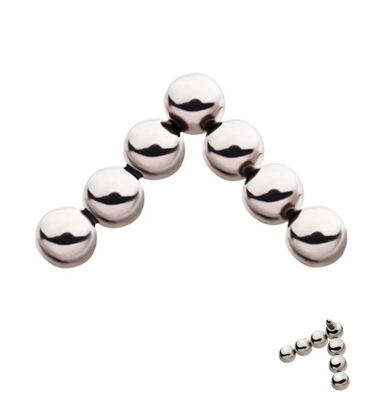 Beaded Arrow Internally Threaded Titanium Top