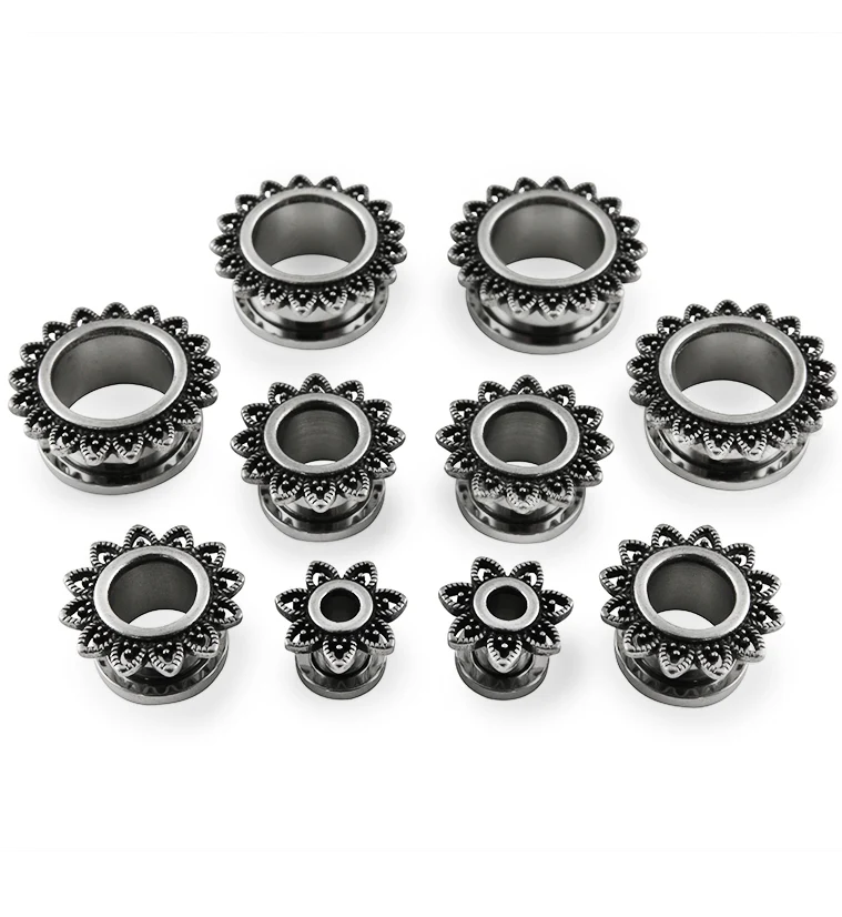 Beaded Floral Stainless Steel Tunnels - Image 2