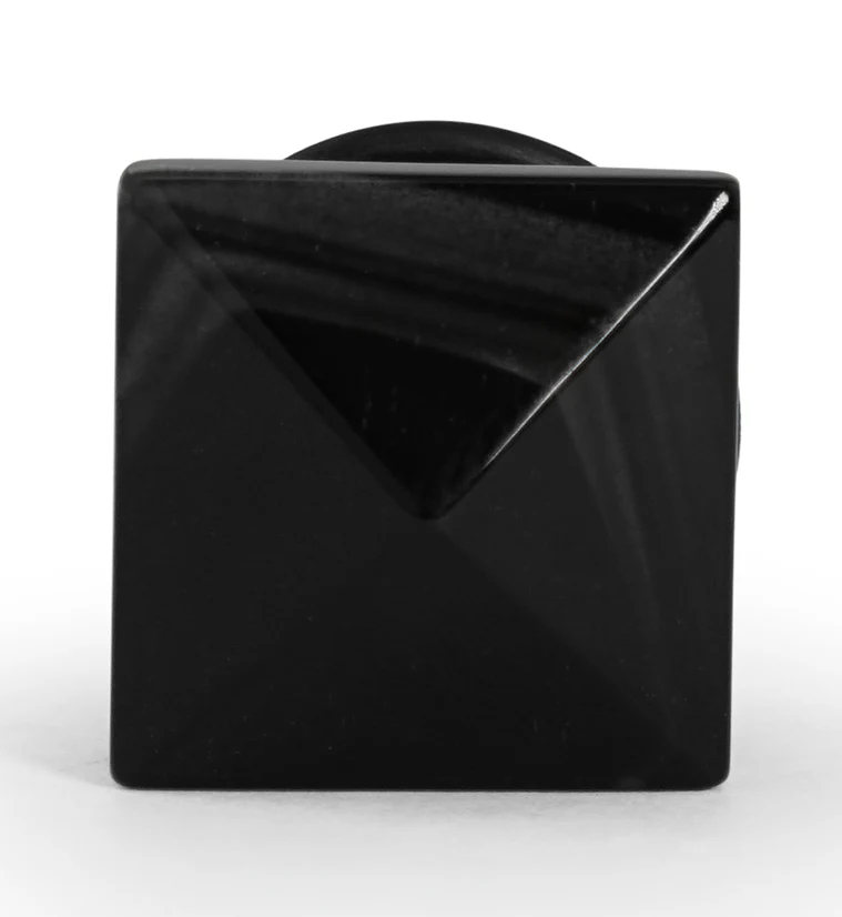 Black Agate Stone Squared Plugs - Image 4