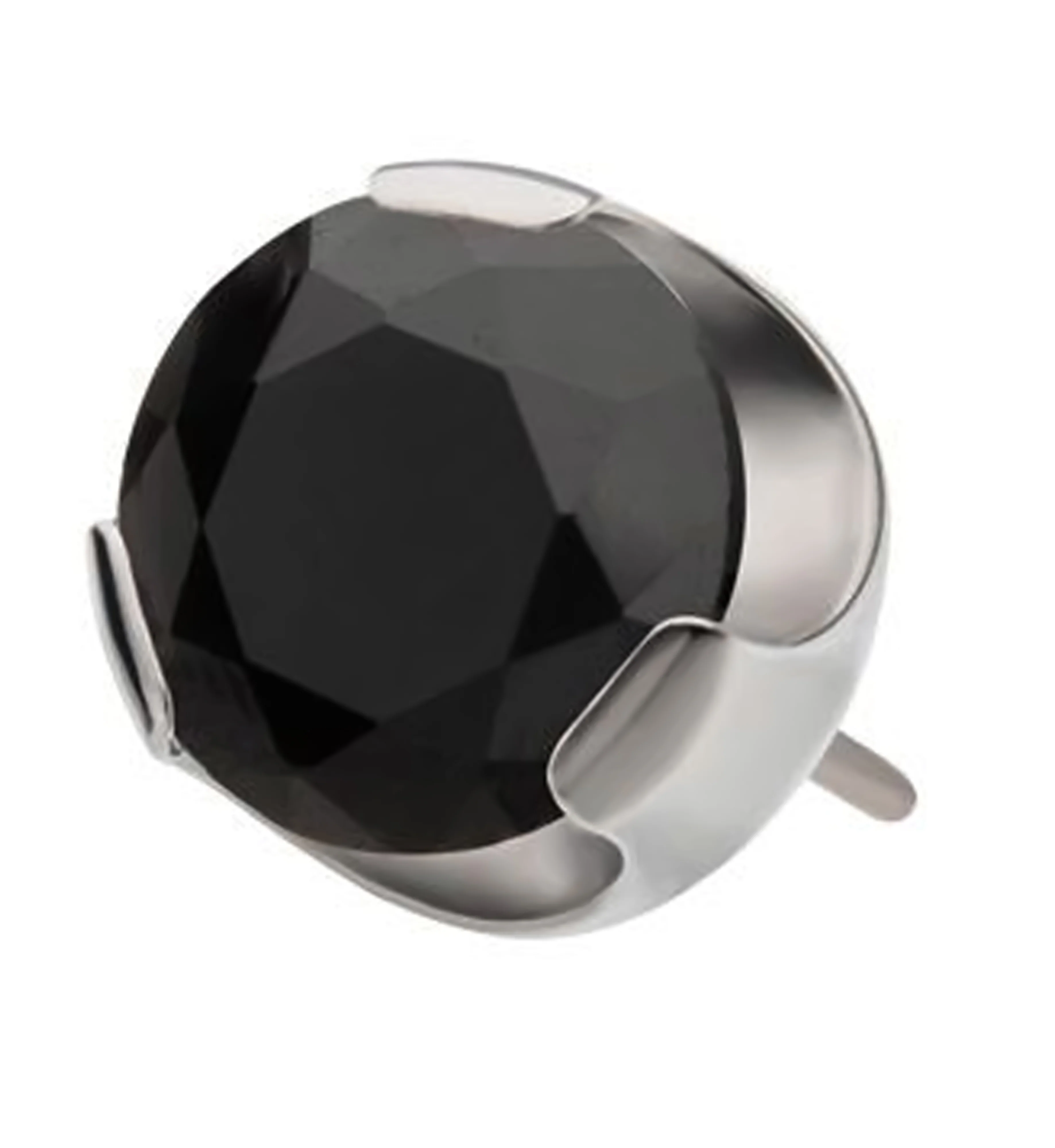 Black Dome CZ Titanium Threadless Top