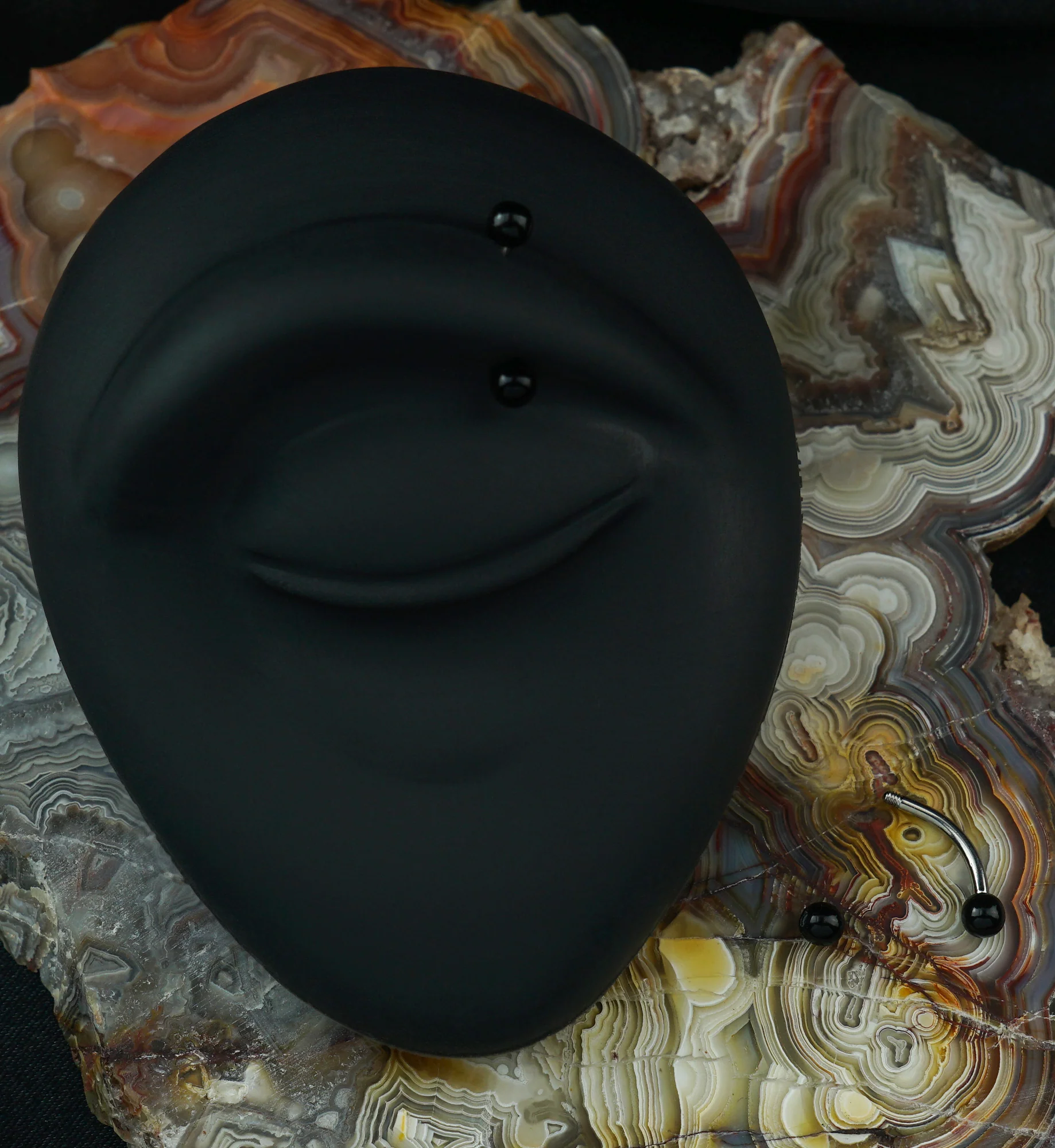 Black Matte Curved Barbell - Image 2