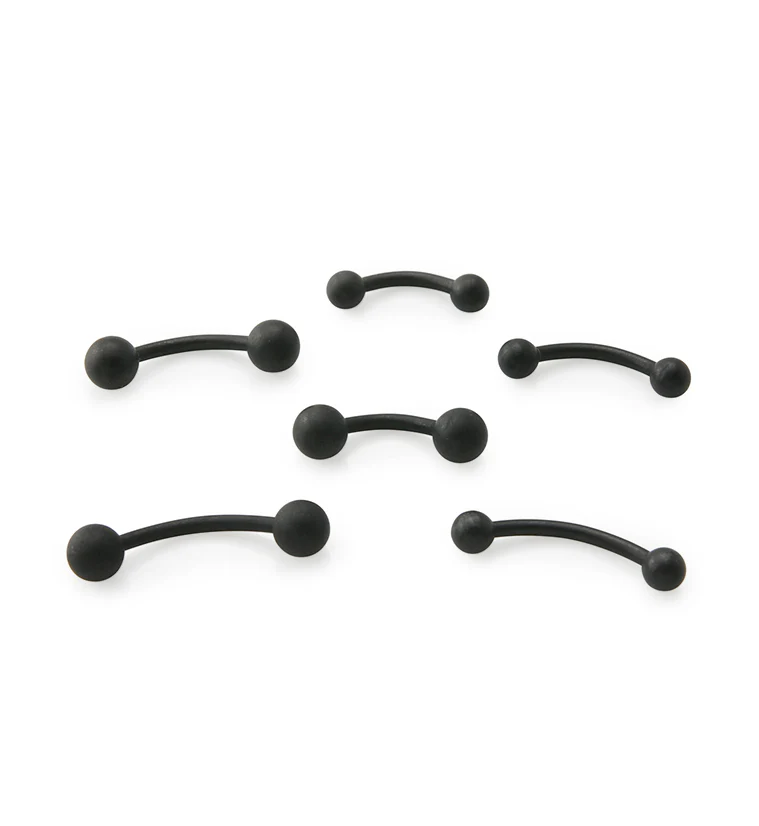 Black Matte Curved Barbell - Image 3