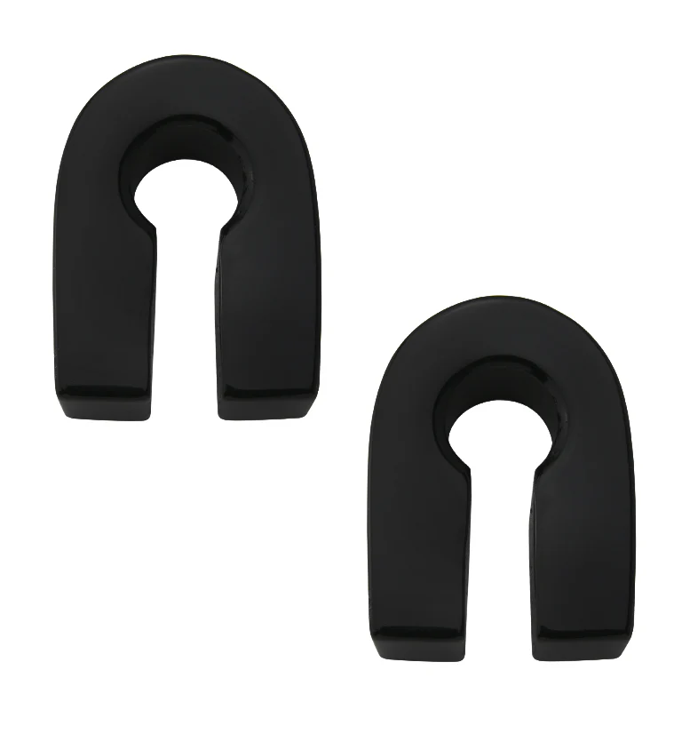 Black Obsidian Stone Key Square Ear Weights