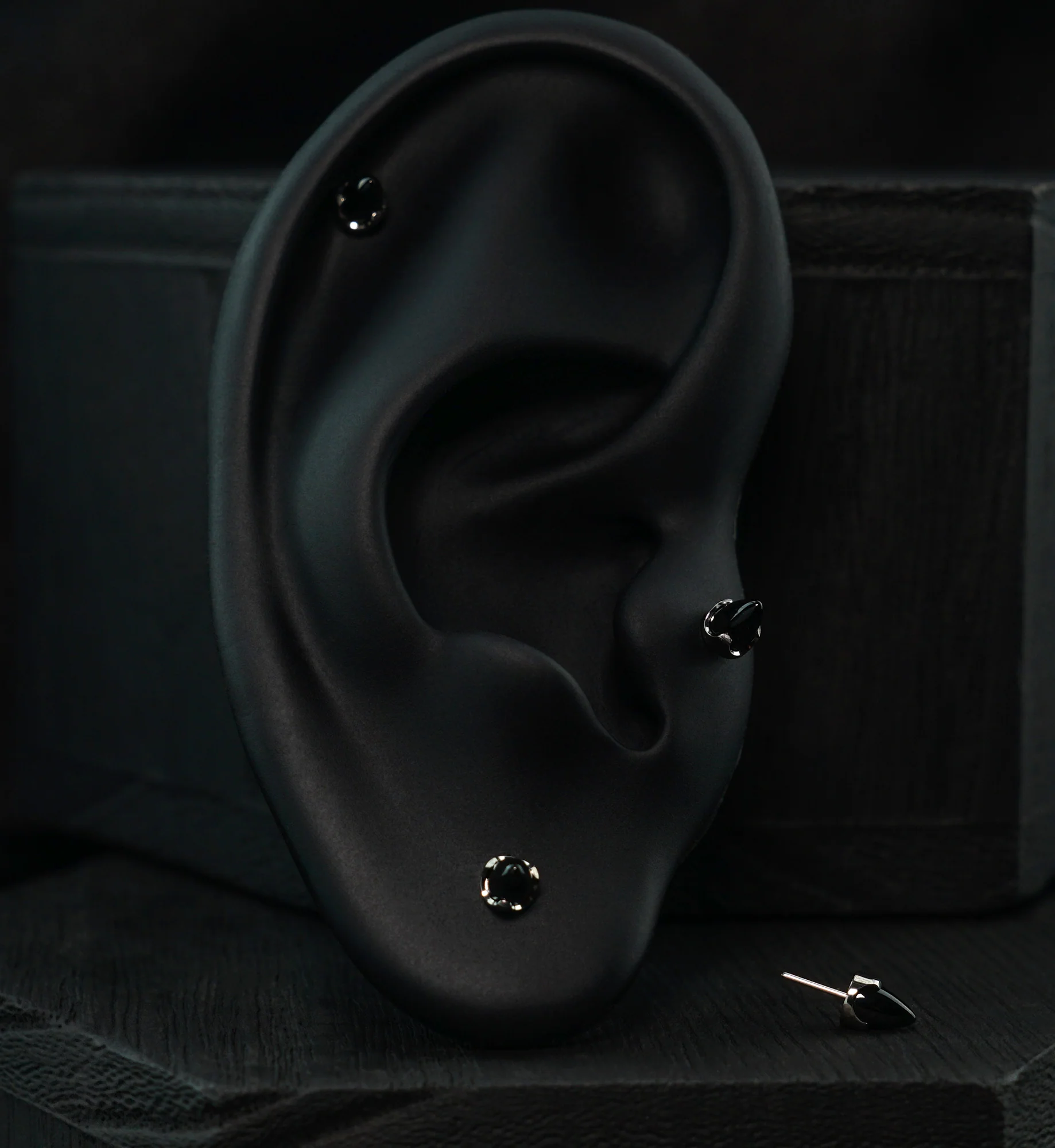 Black Onyx Bullet Titanium Threadless Top - Image 2