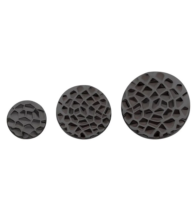 Black PVD Hammered Disk Internally Threaded Titanium Top - Image 2