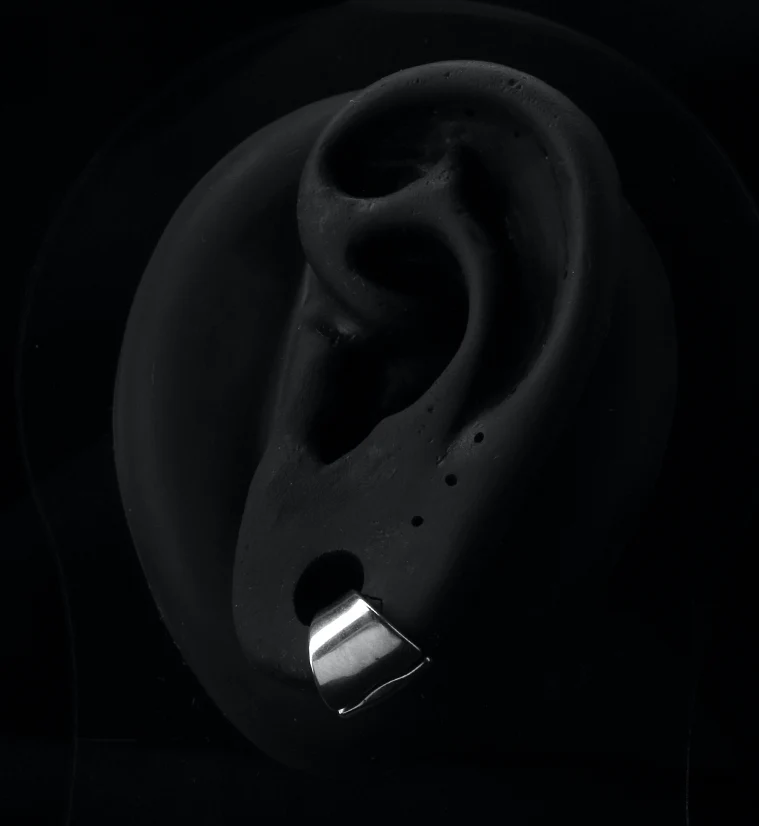Black PVD Stainless Steel Hinged Stretched Ear Cuffs - Image 11