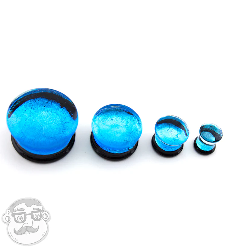 Blue Dichroic Glass Plugs - Image 7