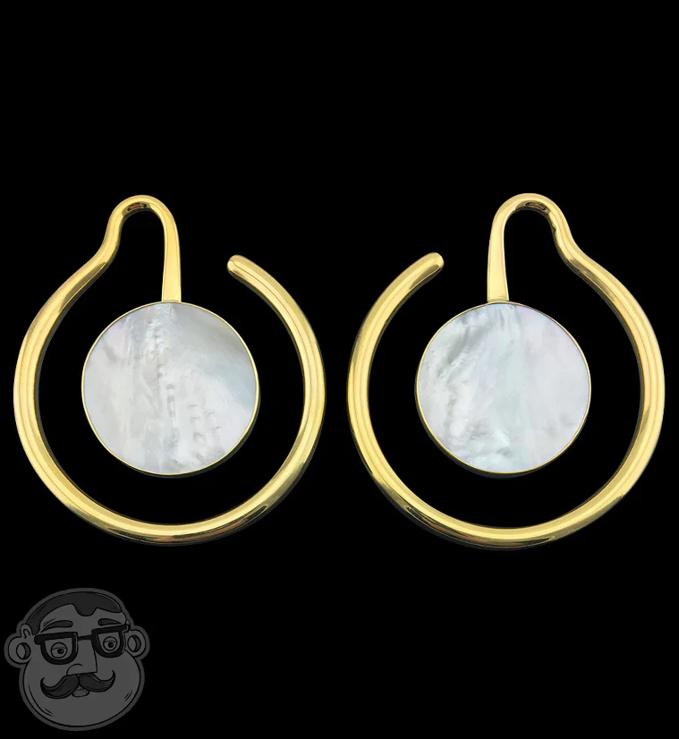 Brass Capa Single MOP Ear Weights