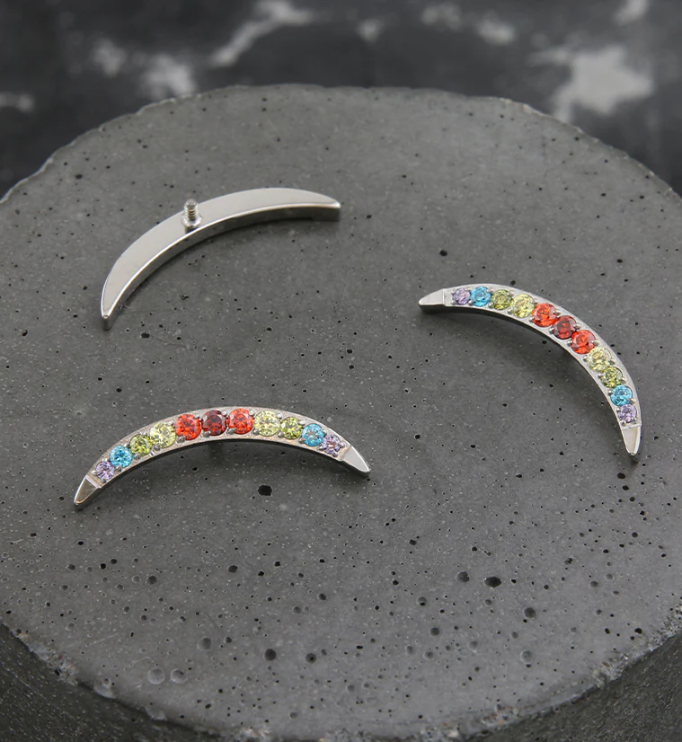 Camber Rainbow CZ Titanium Internally Threaded Top - Image 2