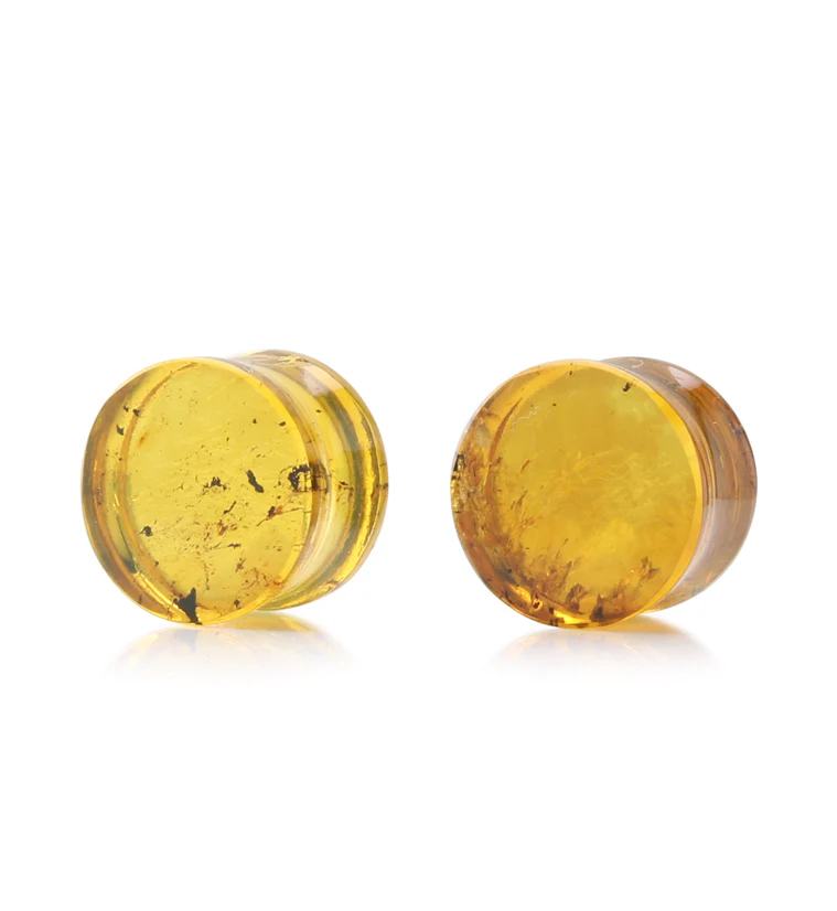 Chiapas Amber Plugs 5/8" (16mm) - Version 21 (Small Blemish) - Image 2