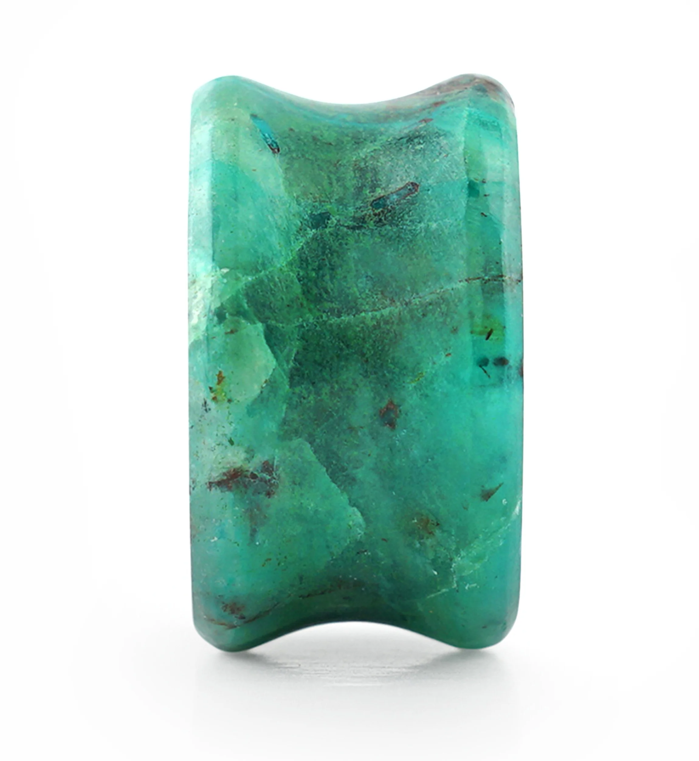 Chrysocolla Double Flare Stone Plugs (AA-Grade) - Image 3