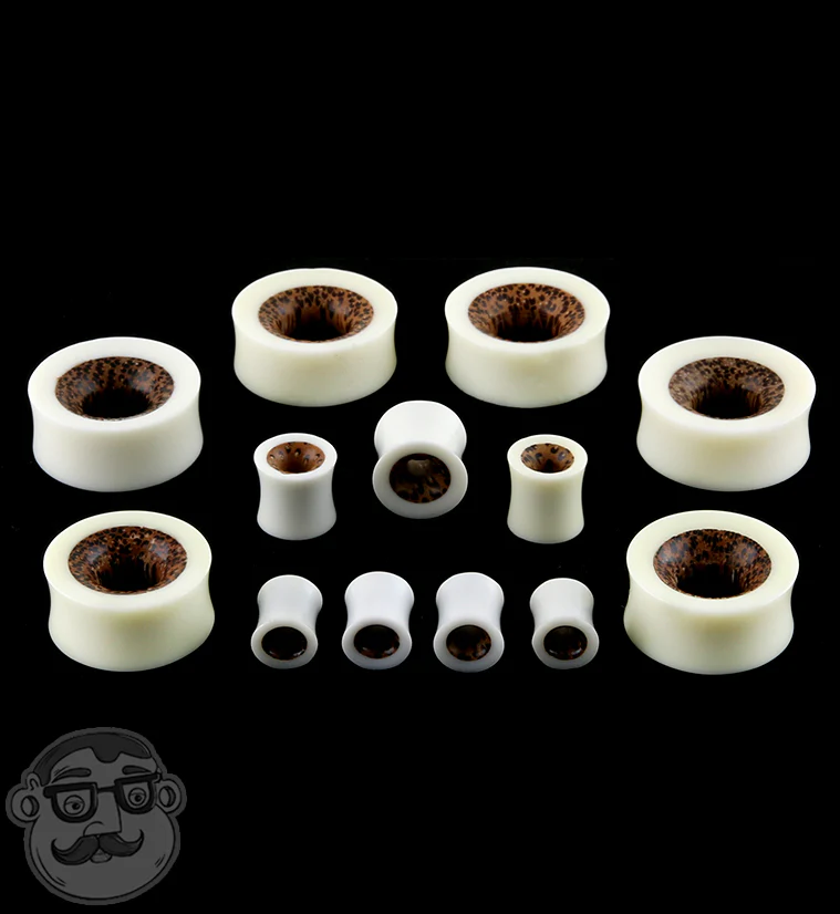Concave Bone Tunnel Plugs With Coconut Inlay - Image 4