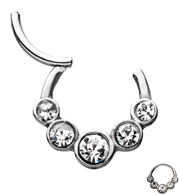 Crew CZ Hinged Segment Ring