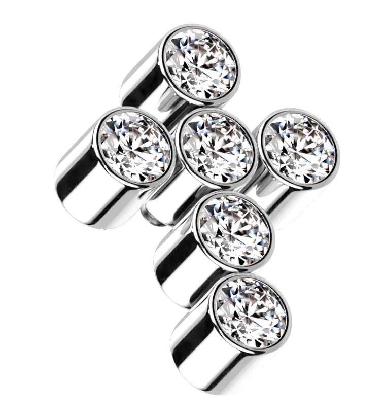 Cross CZ Titanium Internally Threaded Top
