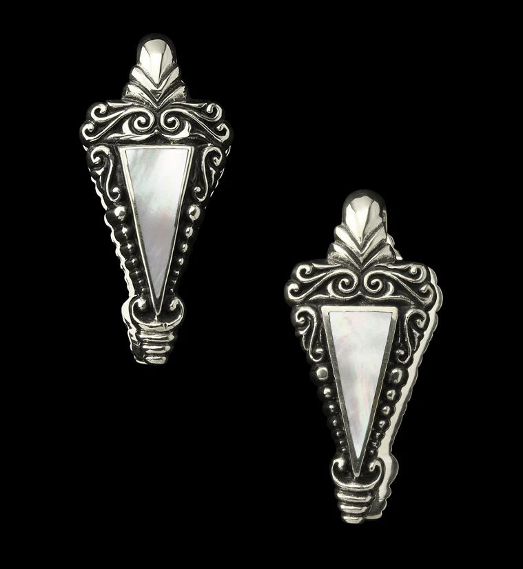 Dart MOP White Brass Ear Weights