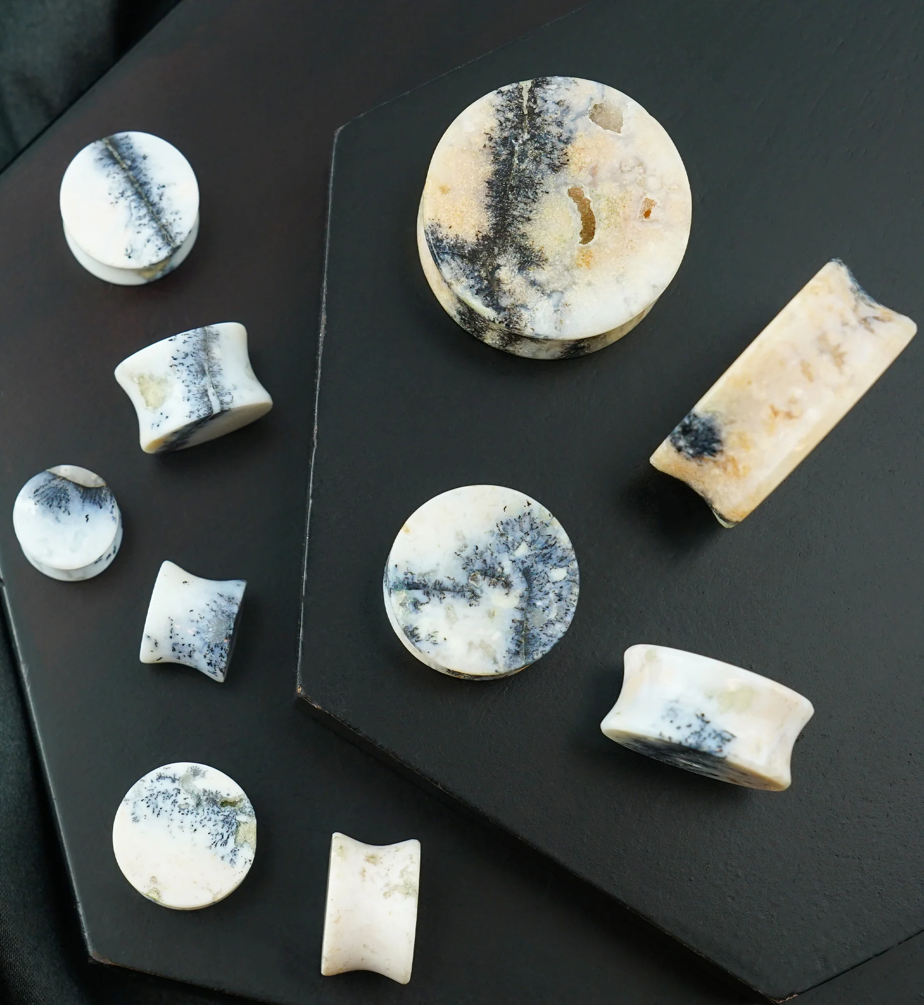 Dendrite Agate Stone Plugs - Image 10