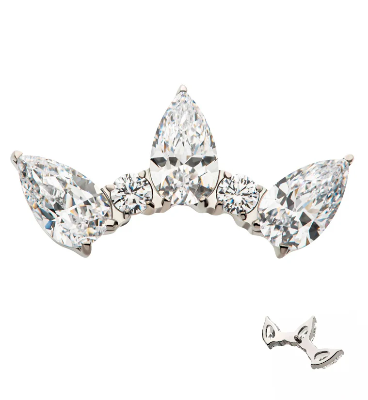 Diadem CZ Internally Threaded Titanium Top