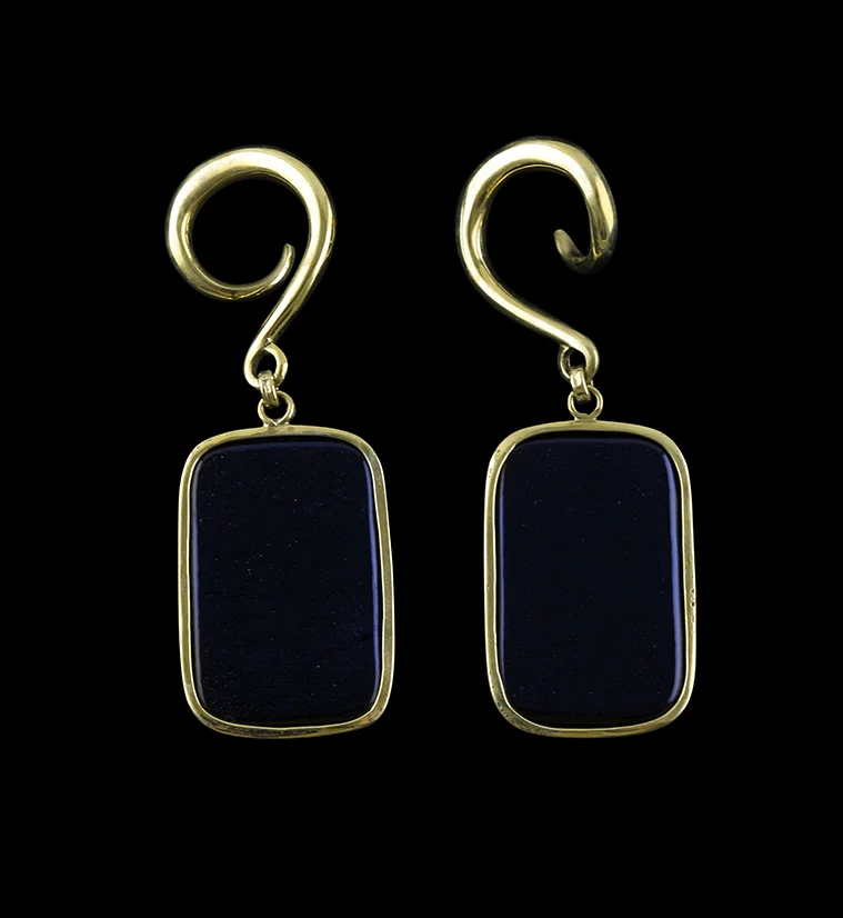 Dichroic Figure Glass Brass Ear Weights Version 2 - Image 2