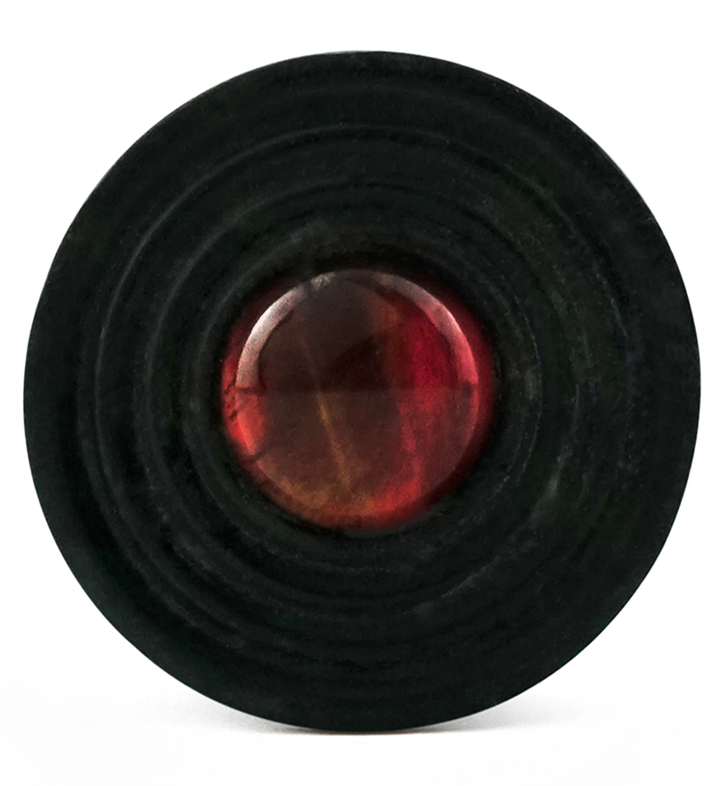 Ecliptic Red Tiger Eye Stone Areng Wood Double Flare Plugs - Image 3
