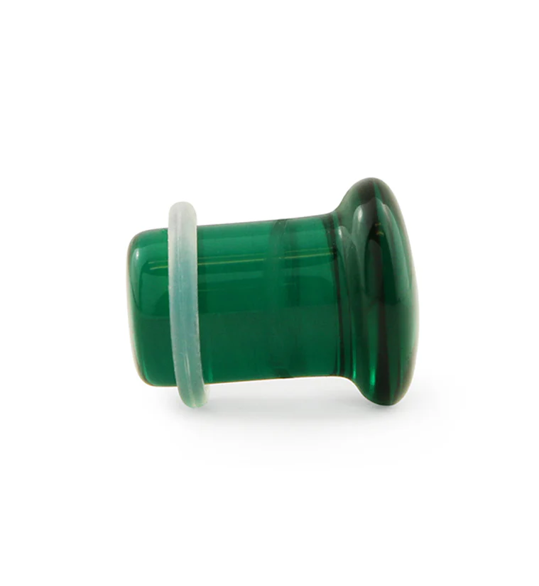 Emerald Green Glass Plugs - Single Flare - Image 4