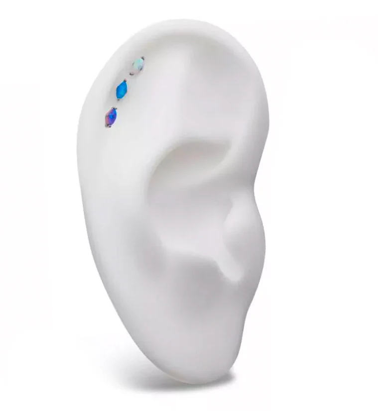 Empress White Opalite Threadless Titanium Top - Image 3