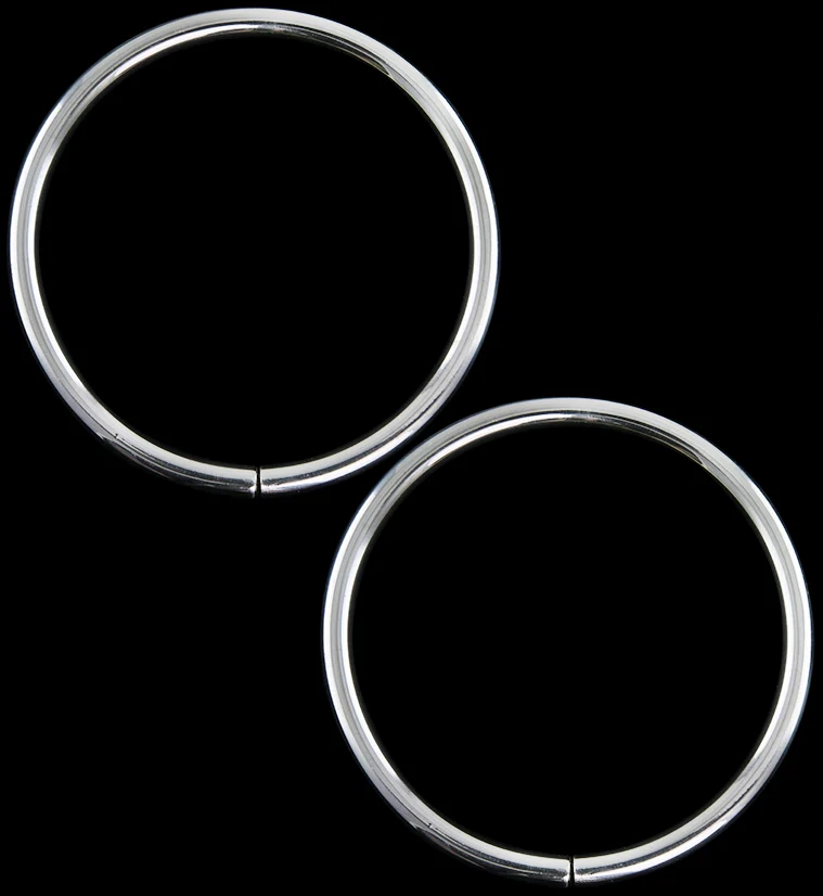Fierce XL White Brass Hoops