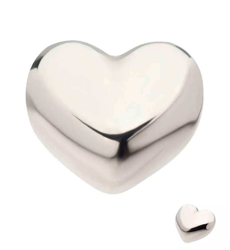 Full Heart Titanium Threadless Top
