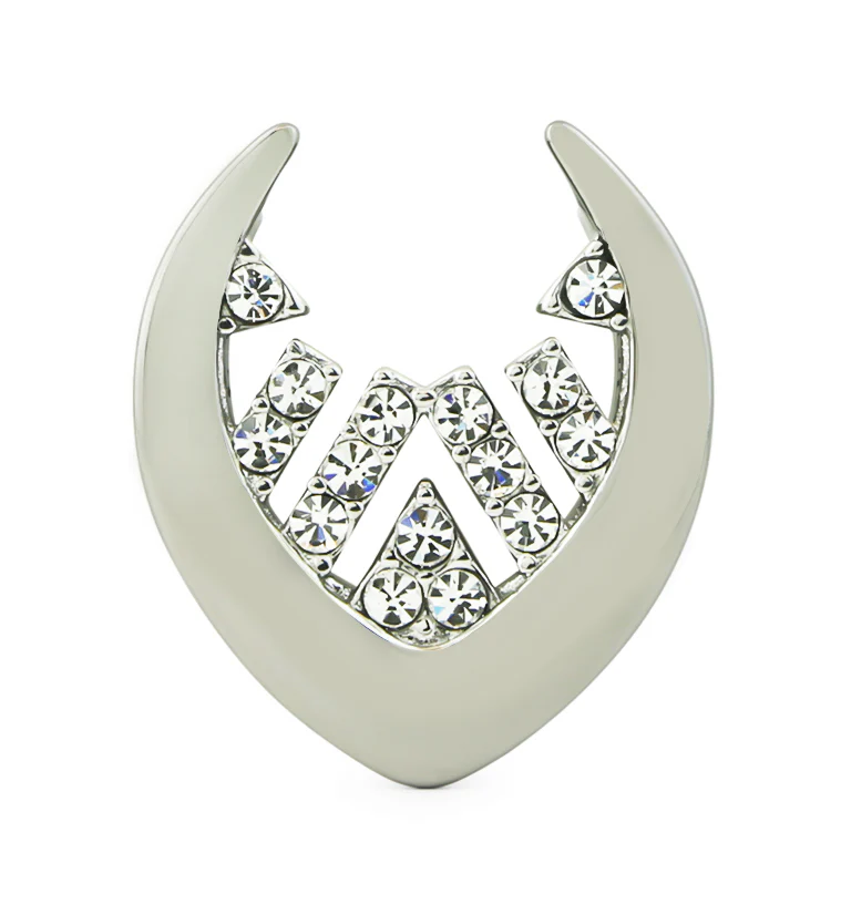 Geo Pave Clear CZ Stainless Steel Saddles - Image 3