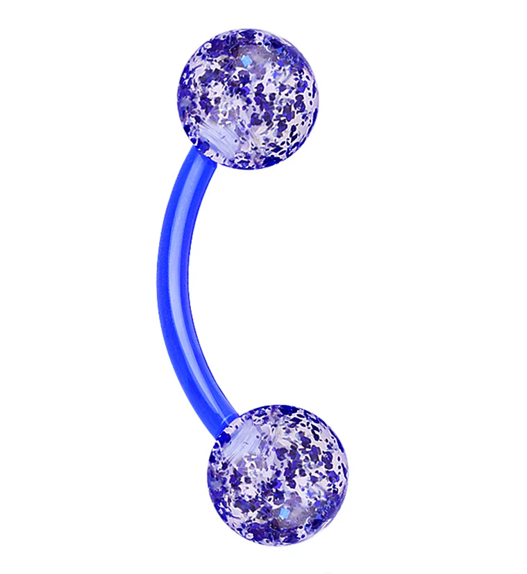 Glitter Color Curved Barbell