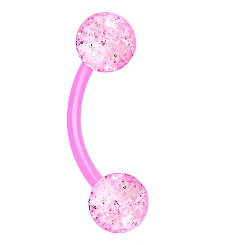 Glitter Color Curved Barbell - Image 2