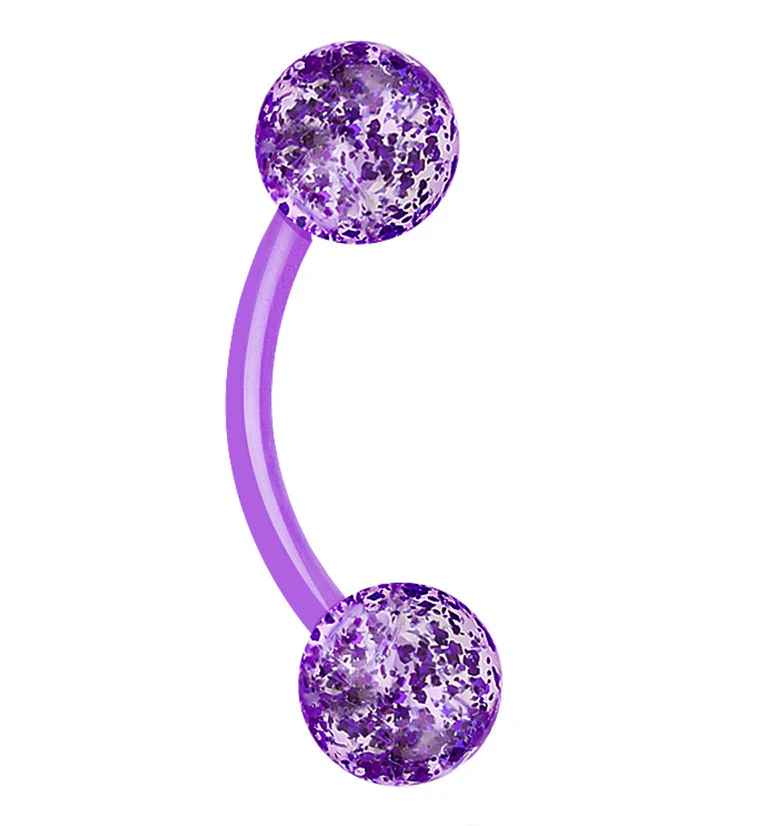 Glitter Color Curved Barbell - Image 6
